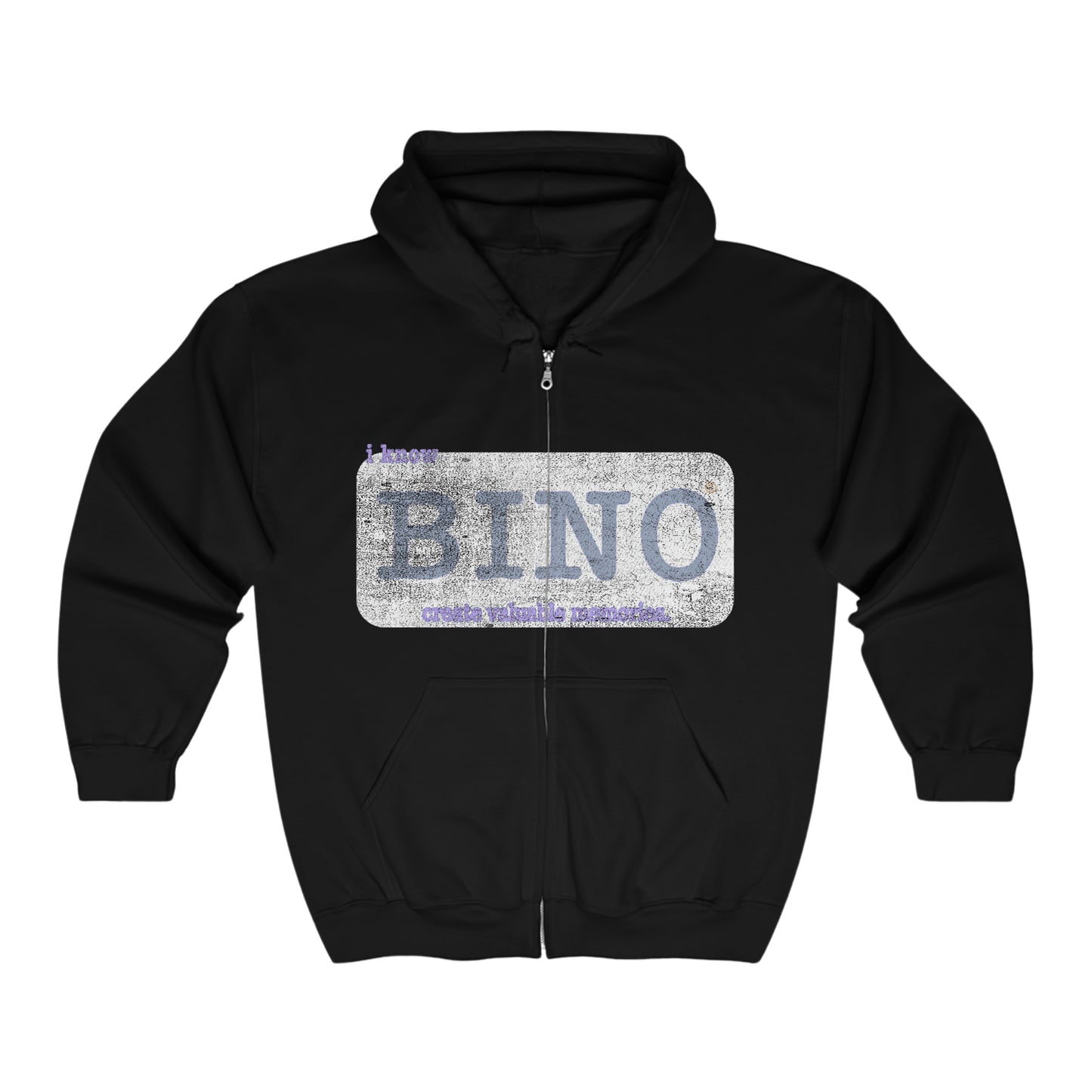 "i know BINO®" 2.0 zip-up hoodie