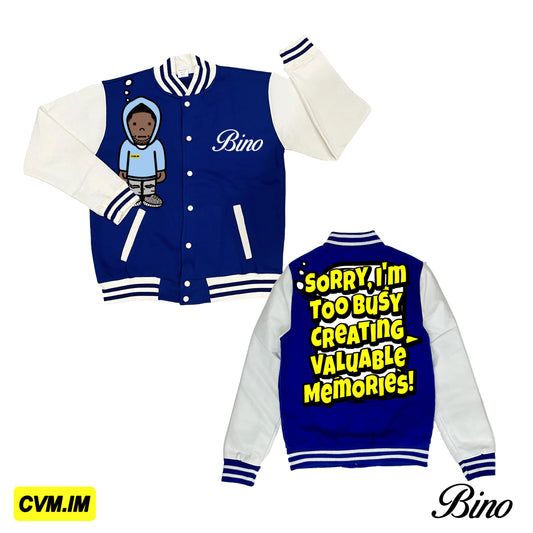 BINO® "Sorry Too Busy" Varsity Jacket