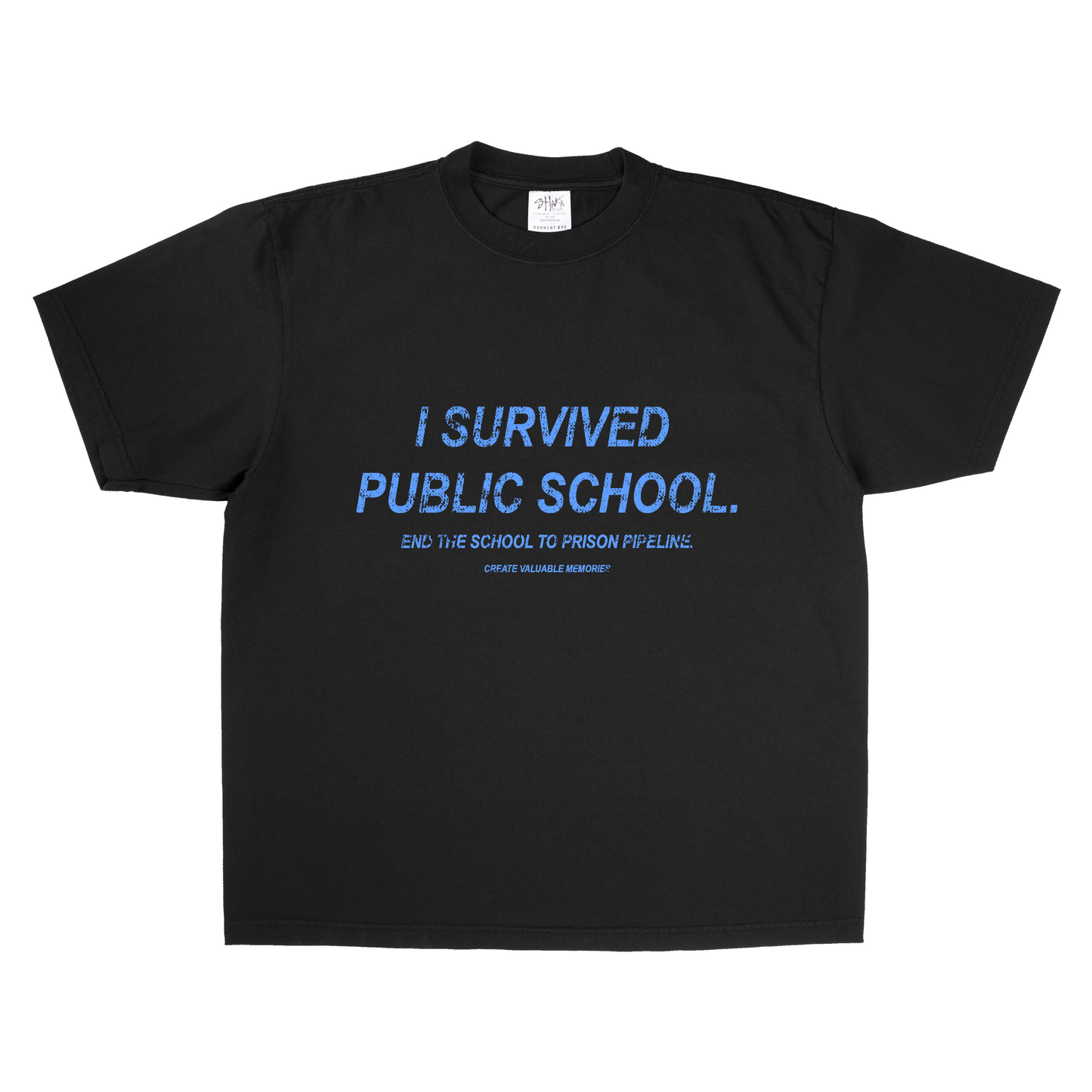 "I survived Public School" (End the School to Prison Pipeline) tee